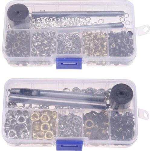 3/5/6mm Grommets Metal Eyelets Tools Punch Set Hole Luvers Installer Hand Tools DIY Leather Craft Clothes Accessories