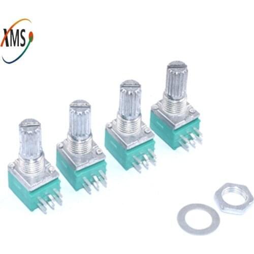 5pcs RK097G 5K 10K 20K 50K 100K 500K B5K with a switch audio 6pin shaft 15mm amplifier sealing potentiometer