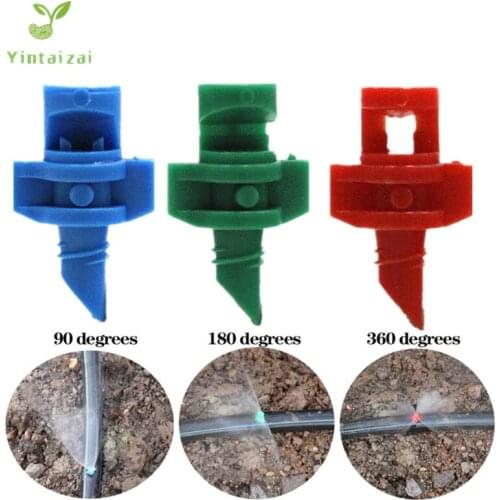 500PCS 90 180 360degree Spray Head Misting sprinkler Pop-Up Assembly Micro spray Head Watering & Irrigation M411