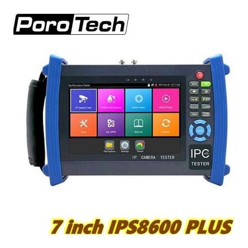 7 Inch Multi-function CCTV Tester HDMI 1080p input Monitor for IP, AHD, HD-CVI, TVI SDI & analog security camera IPC8600MOVTADHS