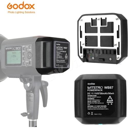 Godox WB87 Battery Pack 11.1V 8700mAh for AD600 AD600BM AD600B SLB60W TTL 2.4G X System All-in-One Powerful Outdoor Flash