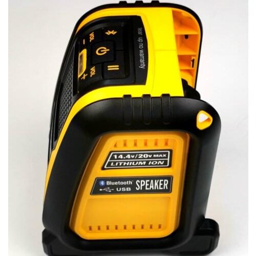For Dewalt Makita Milwaukee Bosch Bluetooth USB Speaker Compatible with 14.4/18V Lithium Battery with Charger