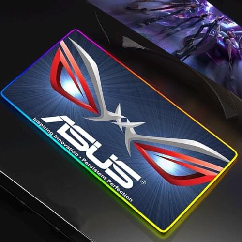 Rgb Asus Rog Large Office LED Illumination Mouse Pad Gamer Mousepad Kawaii Gaming Accessories Keyboard Compute Anime Desk Mat