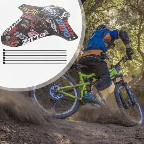 Colorful Pattern Short Long Road Bicycle Mudguards Mountain Bike Front Back Fender Cycling Mud Removal Mudguard Bike Accessories