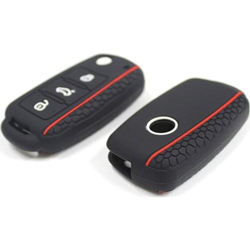 Car Key Fob Case Cover Silicone Shell Easily Installation Personal Car Elements for Volkswagen Polo Golf Tiguan Sagitar