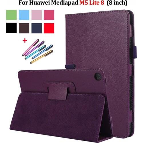 Tablet Cover For Huawei Mediapad M5 Lite 8 Case Flip PU Leather Cover Stand Shell For Huawei Mediapad M5 Lite Case Etui 8 Inch