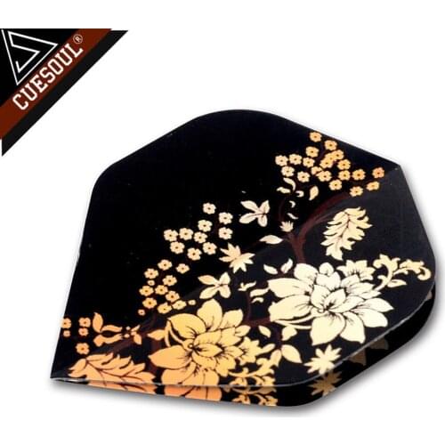 CUESOUL 9pcs Professional Dart Flights Dart Tails Wings Black With Very High Quality