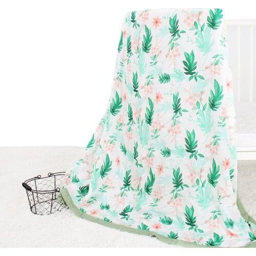 Baby Blanket 2 Layer Bamboo Cotton Newborn Swaddle Soft Bedding Baby Swaddling Bedding