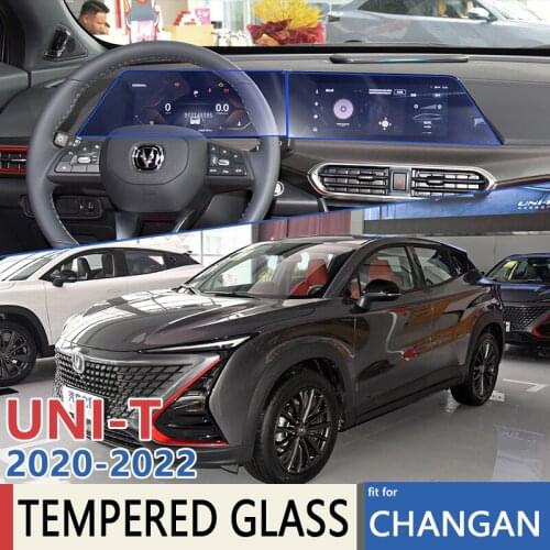 For CHANGAN UNI-T 2020 2021 2022 Car Navigation Auto Instrument GPS Film Touch Full Screen Protector Tempered Glass Accessories