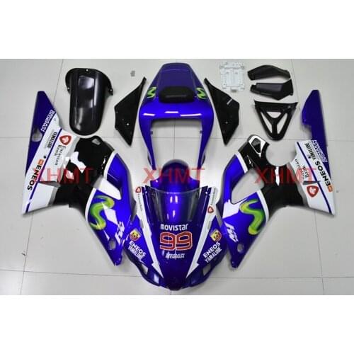 For YZFR1 1998 - 1999 Plastic Fairings YZFR1 1999 Fairings for YAMAHA YZFR1 1998 Blue White Black Bodywork