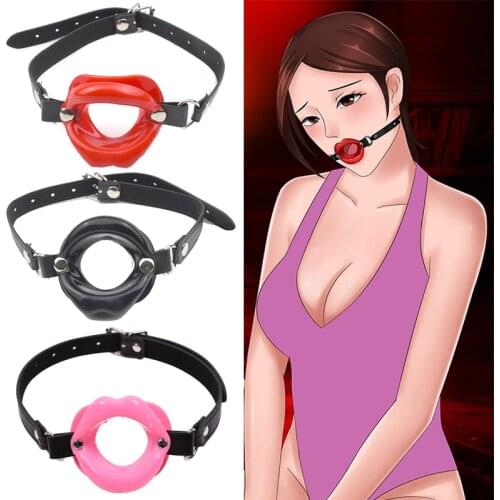 Open Mouth Gag Ball O-shaped Soft Silicone Mouth Plug Oral Slave Fetish Bondage Restraints Slave Sex Toys For Women Couples