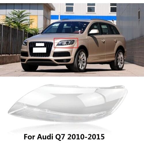 CAPQX 1PC For Audi Q7 2010-2015 Front Headlamp Lampcover Headlight Lampshade Waterproof Bright Lamp Shade Shell Cover Cap