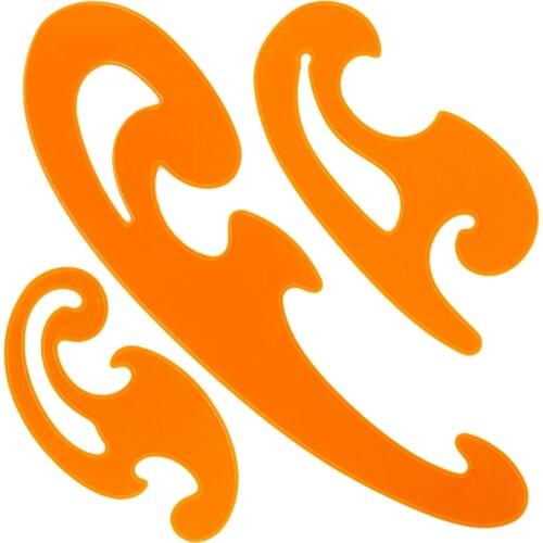 LMDZ 3Pcs Set Plastic French Curve Ruler Multi Cloud Shape Drawing Tool For Art Comics Animation Design Curve Template Fashion