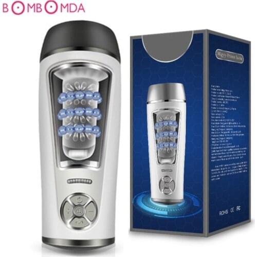 Automatic Rotation Masturbator For Men Piston Retractable Penis Vibrator Sex Toys for Men Oral Blowjob Real Vagina Sex Machine