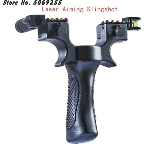 New Powerful Outdoor Laser Aiming Slingshot Resin Laser Slingshot Resin Shooting Slingshot Catapult With Flat Rubber Band