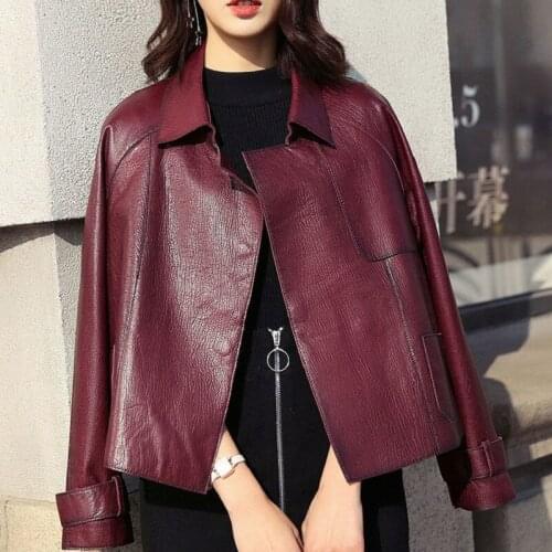 New Women Outerwear 100% Genuine Leather Jackets Sheepskin Short Coats Motorcycle Windbreak Clothing Spring Autumn Female Jacket