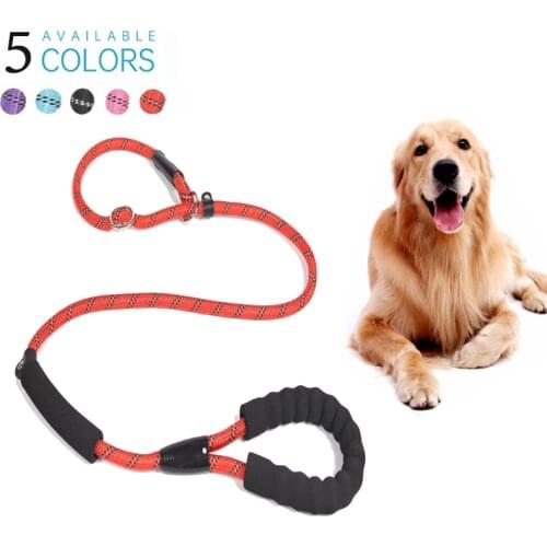 Thickened Pet Traction Rope Double Handle Reflective Dog Rope Nylon 1.6m Adjustable Training Rope Pet Supplies Mascotas Arnes