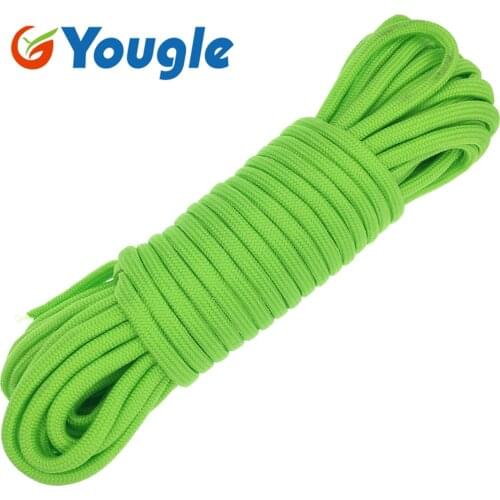 YOUGLE 15M 850 LB 11 Strands Cores Parachute Cord Paracord Lanyard Rope 6.5MM Outdoor Camping Hiking Survival Rope