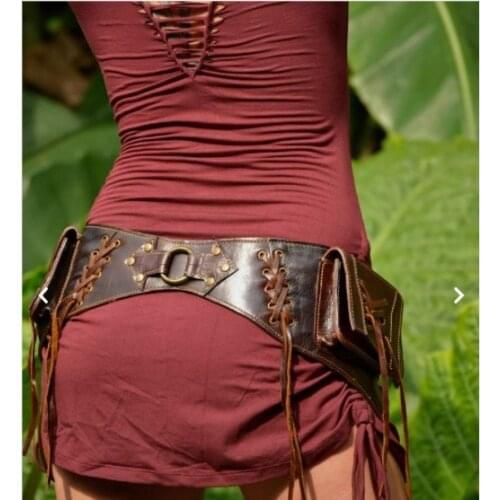 Medieval Pouch Bag Steampunk Knight Pirate Costume Women Vintage Dress Accessory Parts Viking Antique Belt Leather Wallet