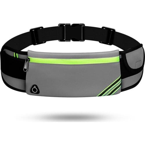 Waterproof Running Waist Bag Outdoor Sports Running Waist Belt Bags for Iphone Phone Reflective Jogging Bags for Night Running