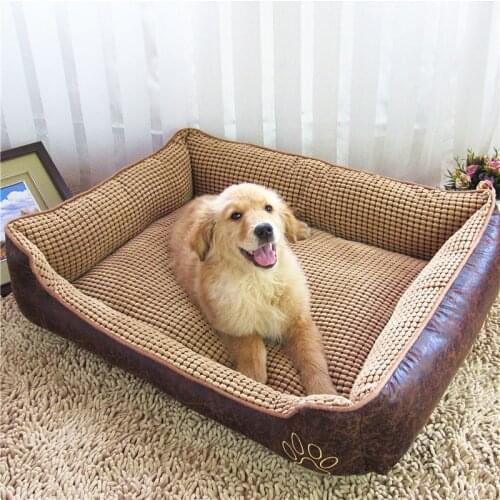 Waterproof Leather Washable Puppy Dog Mat Bed For Small Medium Large Four Seasons Pet Dog Bed Mat House For Summer Pet Supplies