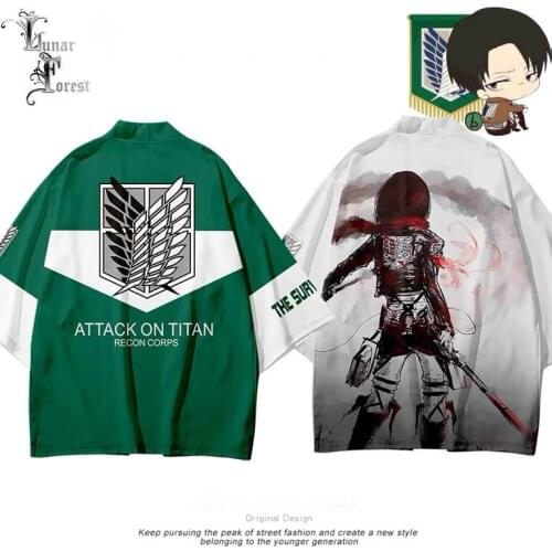 Attack on Titan 3D Printing Japanese Kimono Haori Yukata Women/Men Fashion Summer Casual Cool Short Sleeve Streetwear