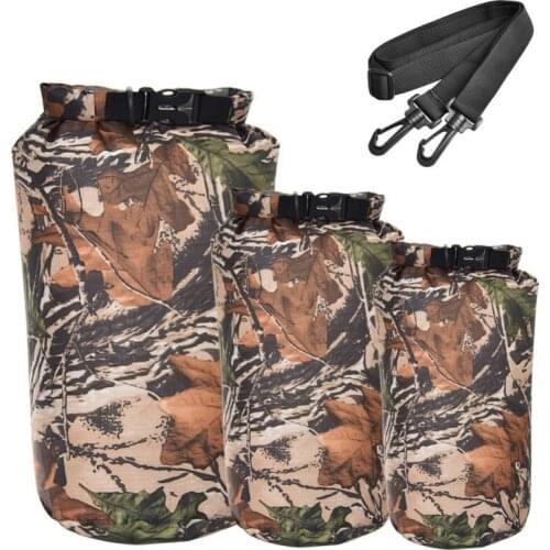 3Pcs 6L 8L 12L PVC Waterproof Dry Bag Camo Diving Foldable Beach Swimming Rafting Bag