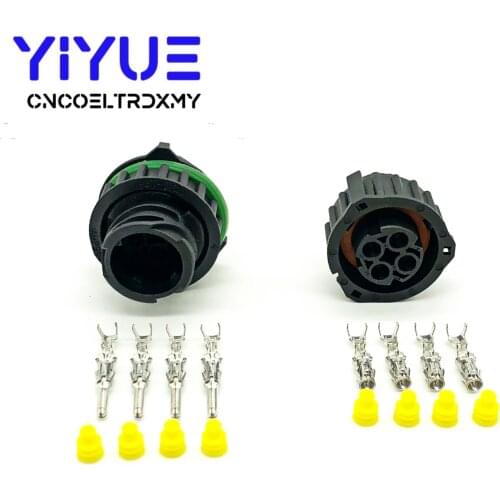 5 Set Tyco 4Pin 2.5MM Male Female round HOWO A7 odometer speed sensor Automotive Electrical Plug Sealed Connector 1-967325-1