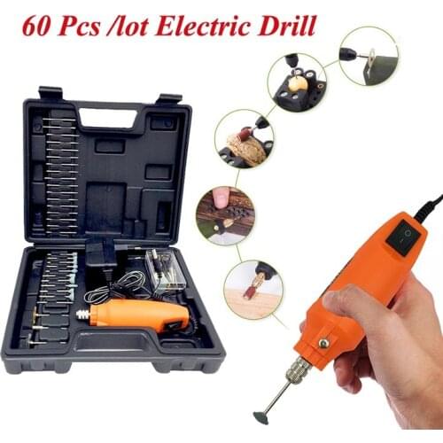 60 in 1 Electric Drill Set Grinder Engraving Pen Mini Sanding Machine Rotary Tool Grinding Machine Accessories