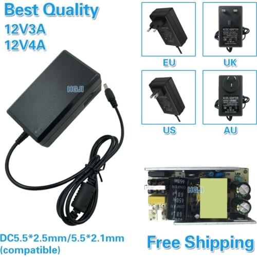 AC90V-240V to DC12v 3a 36w Charger 12v 4a power supply adapter LED Light transformer 12V3A 12V4A For LCD Switch Adapter