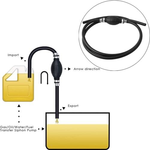 Emergency MINI Manual Car Oil Water Liquid Transfer Hand Pump Syphon 8mm