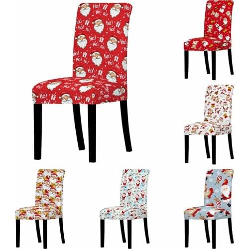Chair Cover Christmas Chair Covers Happy New Year Table Decoration Dining Room Kitchen Hotel Banquet Chair Slipcovers