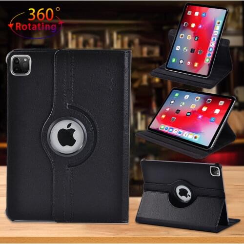 For Apple IPad Pro 11" 2020/Pro 11" 2018 Tablet Case 360 Degrees Rotation Support Leather Protective Cover + Pen