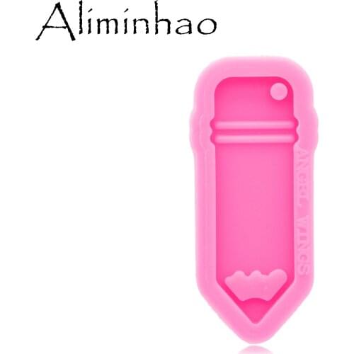 DY0702 Super Glossy Resin Pencil Key Chain Silicone cup Mold DIY Epoxy Mould Decoration Keychain