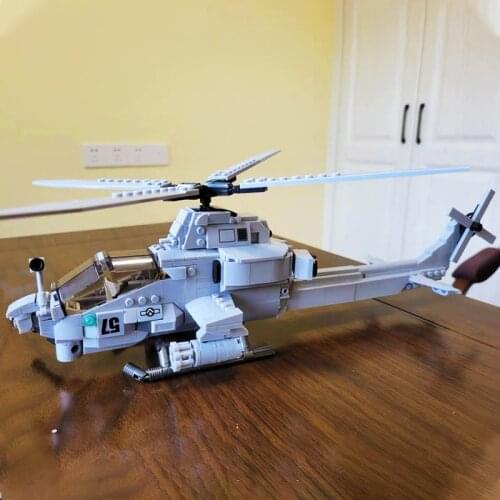 F/A-18E Fighter Helicopter AH-1Z VIPER Aircraft Plane Building Block With War Weapon Bricks Toy For Boy Birthday Gift Home Decor