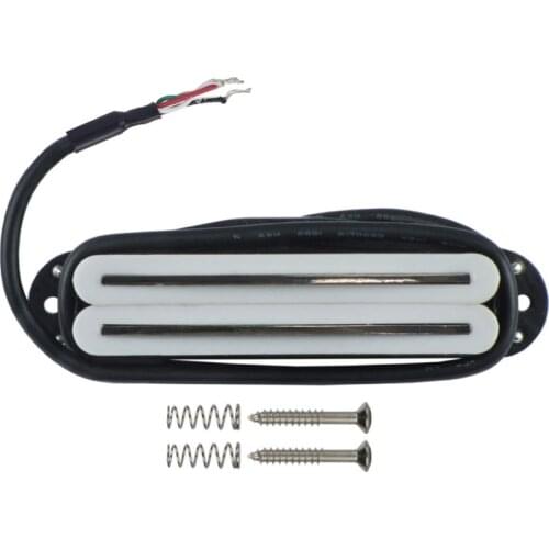 FLEOR White Electric Guitar Pickup Dual Hot Rail Humbucker Pickup Ceramic Magnet Guitar Parts Low Noise