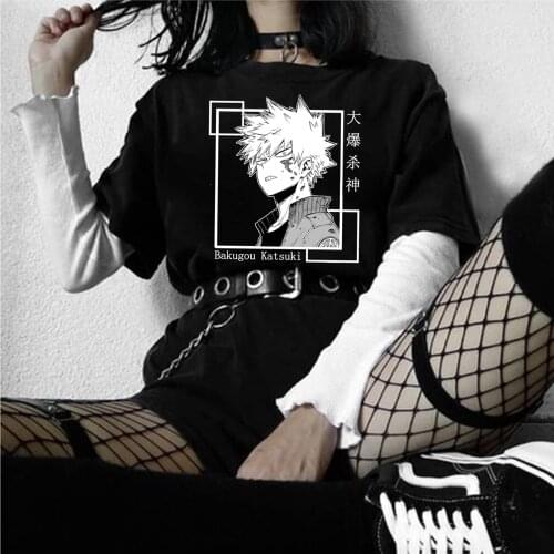 My Hero Academia T Shirt Women Men Japan Anime Bakugou Katsuki Summer Top T-shirt