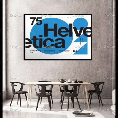 Helvetica Neue 75 Bold Posters,Swiss Prints, Quote, Black And White, Modern Home Decor Art Canvas, Wall Art, Architecture Gift