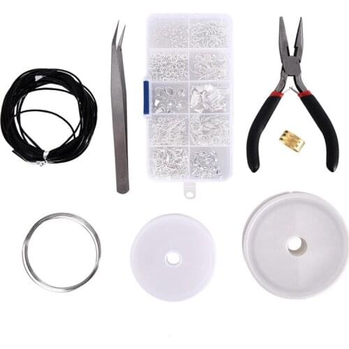 Jewelry Accessories Kit Metal Parts Ring/Lobster Clasp/Chain/Pin Set For Jewelry Making DIY Beading Bracelet Necklace Earring