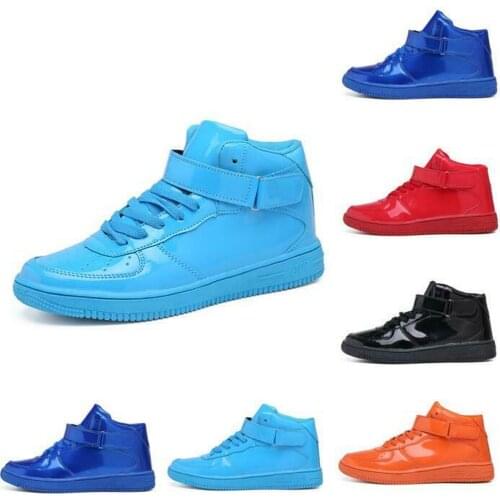 Mens High Top Sport Casual Outdoor Basketball Sneakers Shoes Breathable Skateboard Boys Hip hop Casual 7Colors Plus Size 38-46