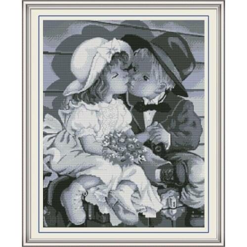 Childhood 5 cross stitch kit aida 14ct 11ct count print canvas cross stitches needlework embroidery DIY handmade