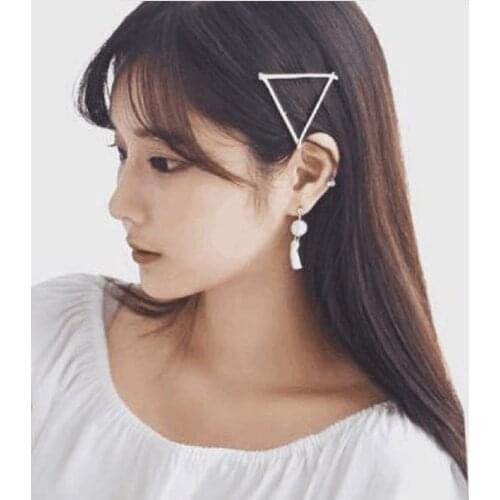 New Fashion Hollow Metal Hairpin Geometric Triangle Hair Clip Women Girls Hairpin Delicate Simple Hair Clip Hair Accessories