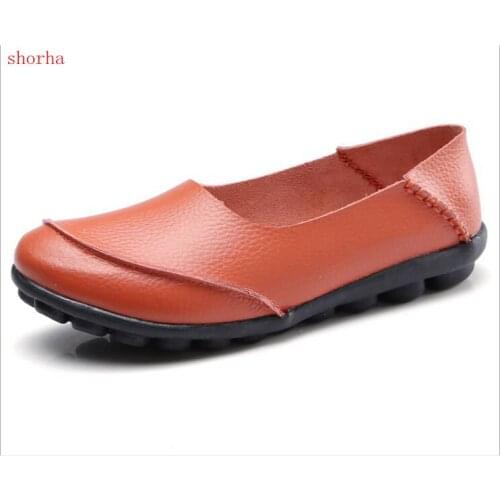 New Fashion Solid color Flats shoes Woman Black Casual Loafers shoes Comfortable Autumn Plus Size 35-42 Ladies Shoes