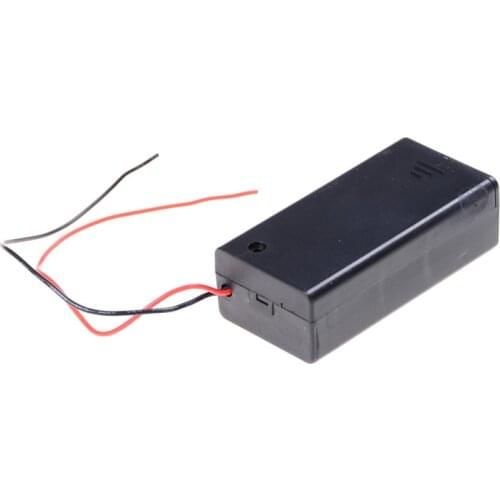 One Piece Black 9V Battery Holder with ON/OFF Switch 9 volt Box Pack Power Toggle