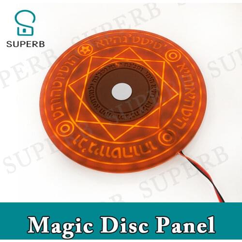 Superb room escape props Magic disc panel put RFID card to light on the magic panel with audio to unlock for escape game IC card