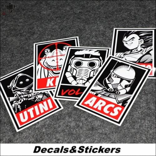 NO.L177 UTINI ARCS Cartoon 3M Reflective Modified Stickers Car Glass Waterproof MOTO GP Decals Racing Motorcycle