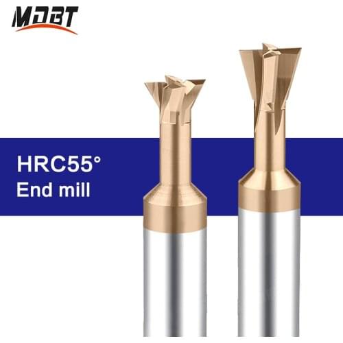 Carbide Dovetail Milling Cutter TiCN Coated Solid 45/60/75 Degrees End Mill CNC Tool Tungsten Steel Machining Tool For Metal