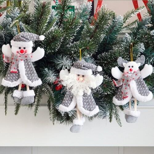 Christmas Tree Ornaments Cute Santa Claus Snowman Elk Angel Dolls Pendant Ornaments Christmas Decoration For Home Hot Sale