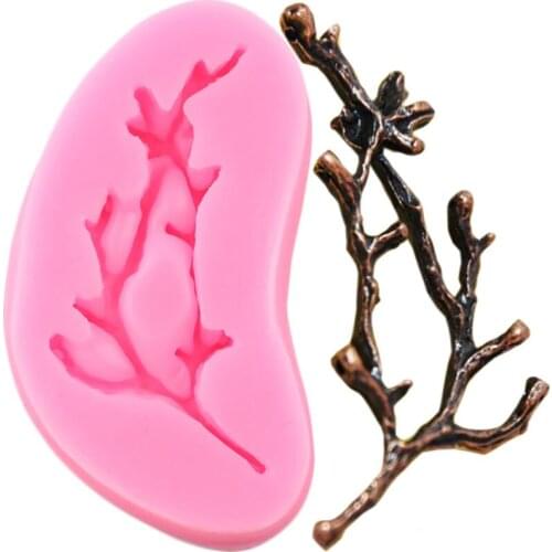 Tree Branch Silicone Molds DIY Cupcake Topper Fondant Cake Decorating Tools Jewelry Polymer Clay Candy Chocolate Gumpaste Moulds