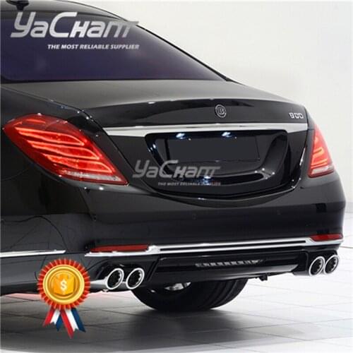 Carbon Fiber Rear Bumper Under Lip Fit For 2017-2019 MB W222.2 S-Class Facelift BBS 900 Style Rear Diffuser Lip